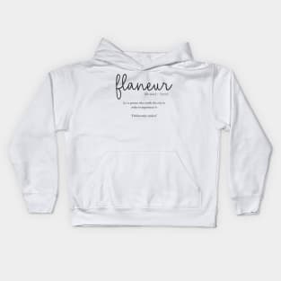 Flaneur - Deliberately aimless Kids Hoodie